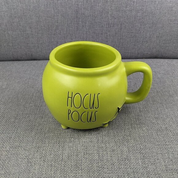 Rae Dunn Green Hocus Pocus Cauldron Shaped Mug - Picture 1 of 7
